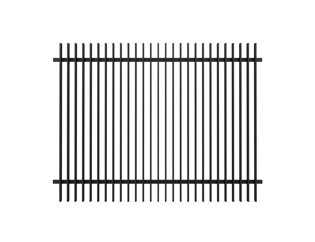 Aluminium Blade Fence Panel - Vertical(DIY), Size: 2.4 x 1.8m, Colour: Black