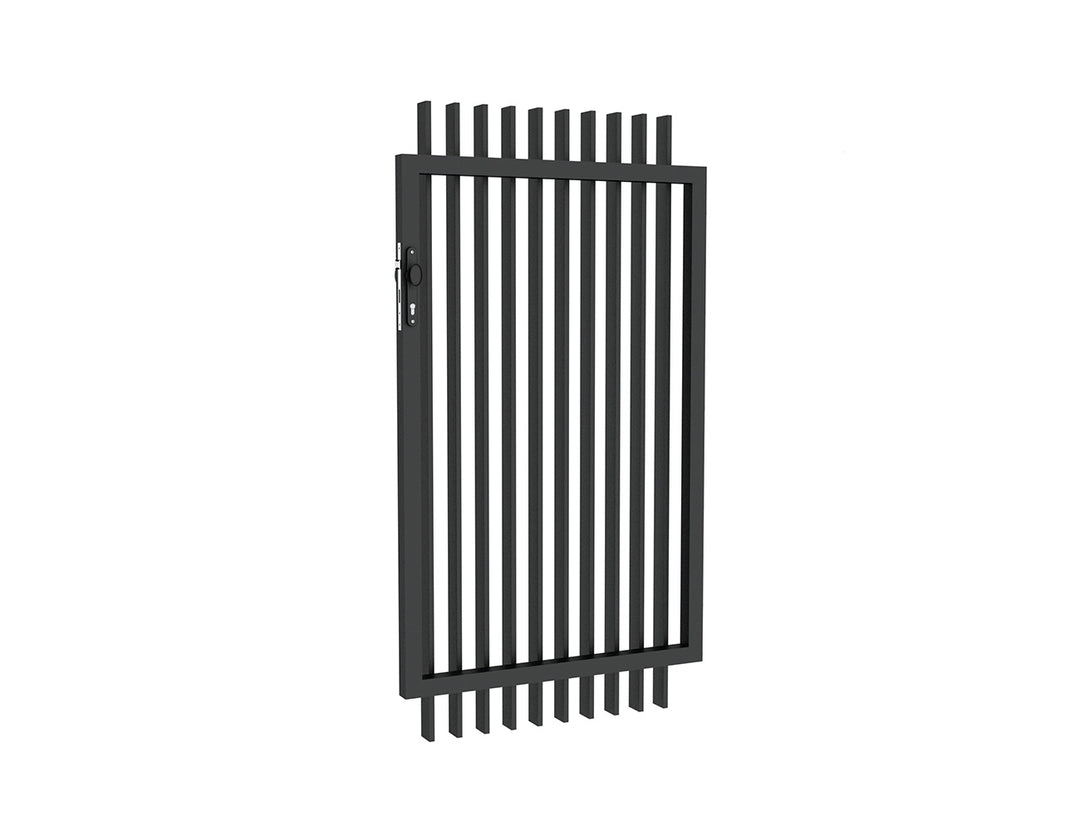 Aluminium Blade Gate, Size: 0.97 x 1.8m, Colour: Black