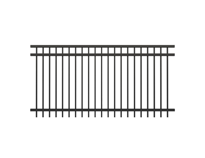 Aluminium Pool Fence Panel - Vertical(DIY), Size: 2.4 x 1.2m, Colour: Black