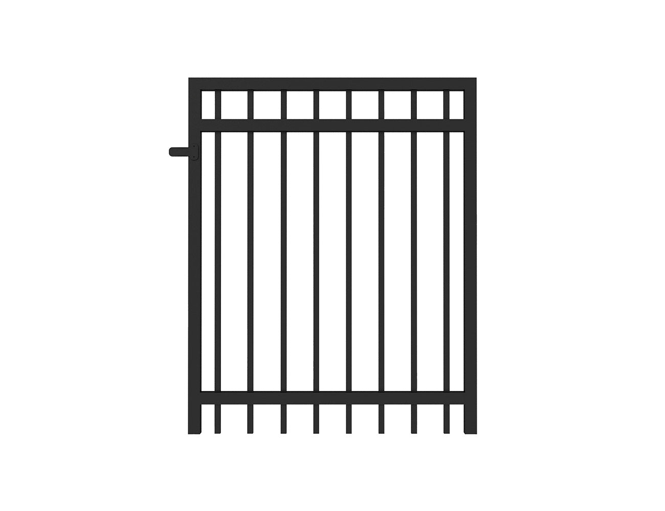 Aluminium Pool Gate, Size: 0.97 x 1.2m, Colour: Black