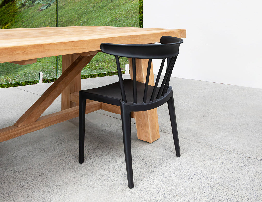 Amie Outdoor Patio Dining Chair, Colour: Black,