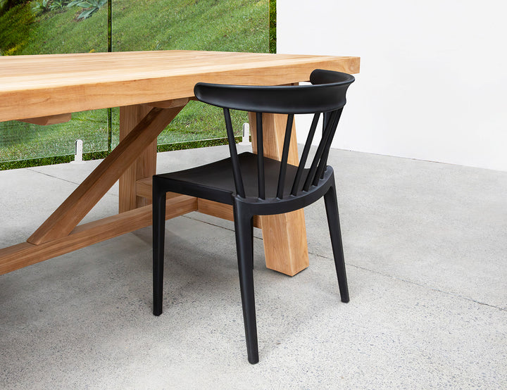 Amie Outdoor Patio Dining Chair, Colour: Black,