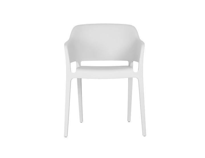 Anna Outdoor Patio Dining Armchair, Colour: White,