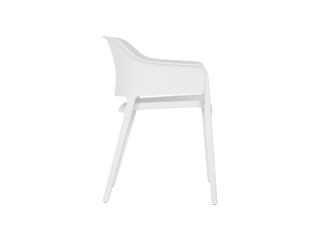 Anna Outdoor Patio Dining Armchair, Colour: White,