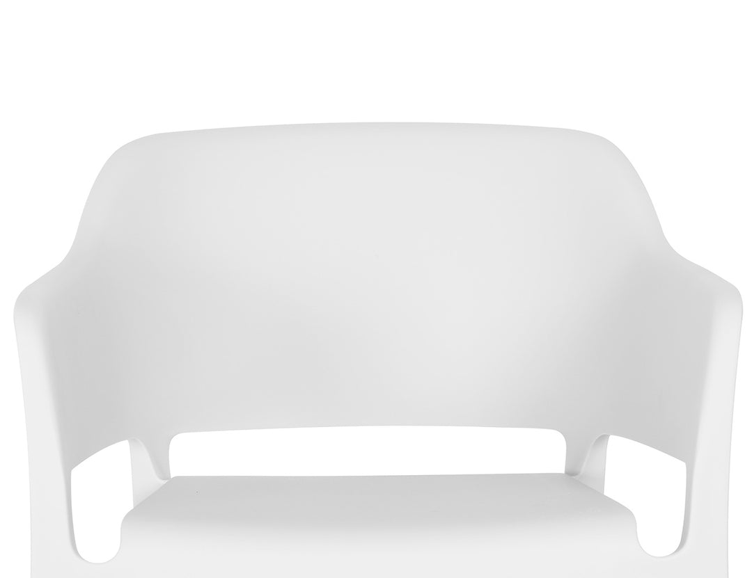 Anna Outdoor Patio Dining Armchair, Colour: White,