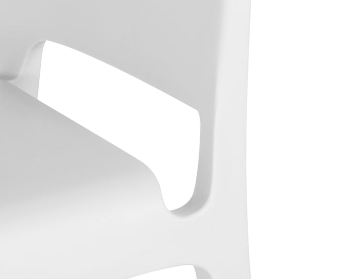 Anna Outdoor Patio Dining Armchair, Colour: White,