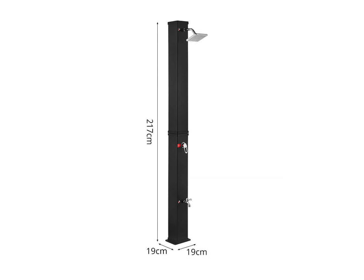 Modern Freestanding Outdoor Shower - Solar Heated - 40l, ,