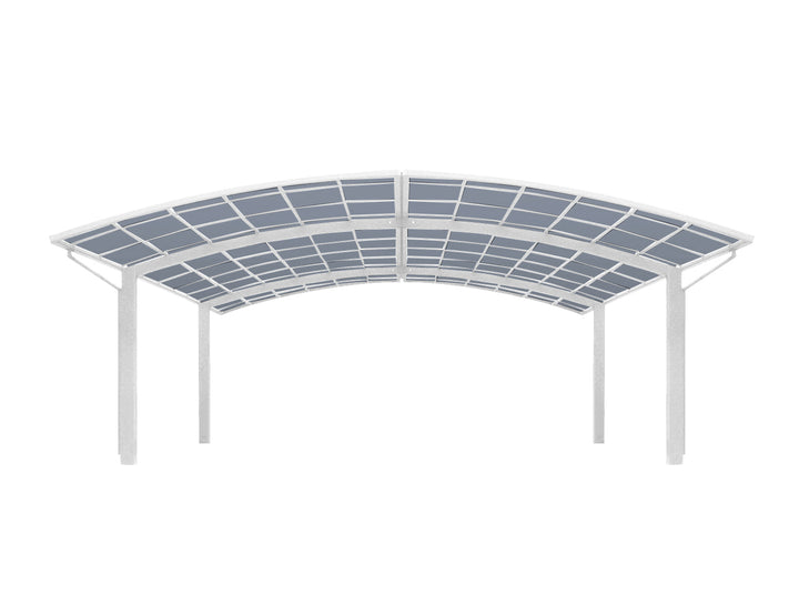 Two Car Double Carport-560x 550 x 316cm, Colour: White / Dark Grey,CS20658-662