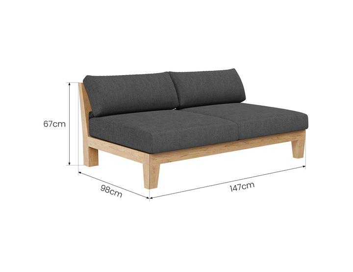 Newport Teak Outdoor Loveseat, ,