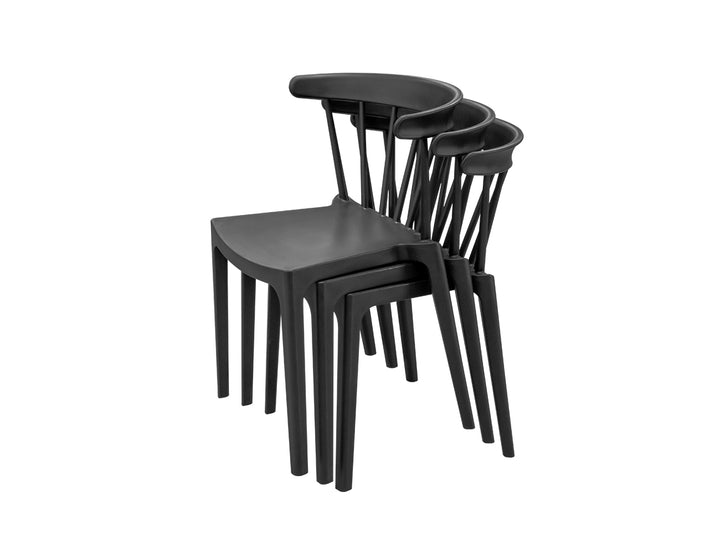 Amie Outdoor Patio Dining Chair, Colour: Black,