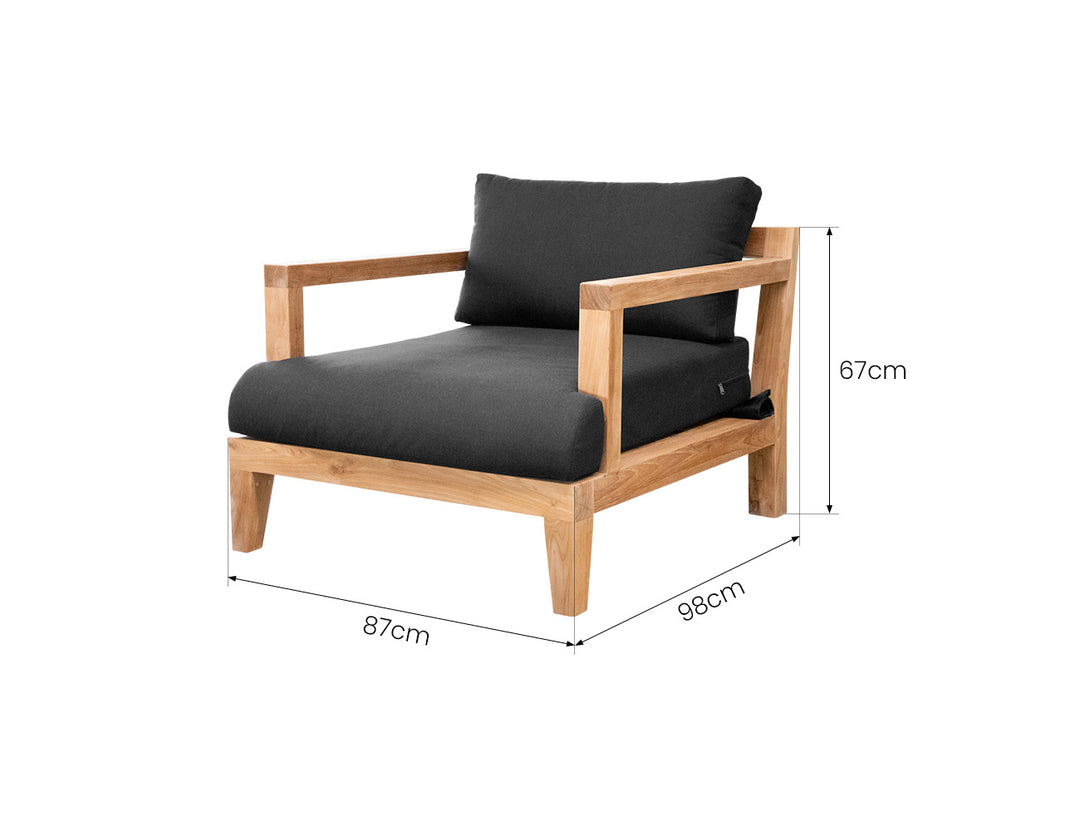 Newport Teak Outdoor Arm Chair, ,