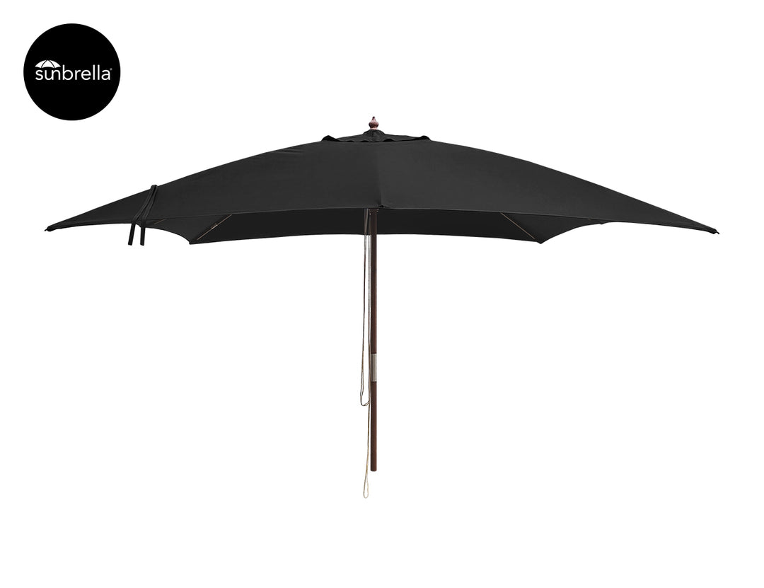 Nile 3.5m Sunbrella Square Market Umbrella, Colour: Black,