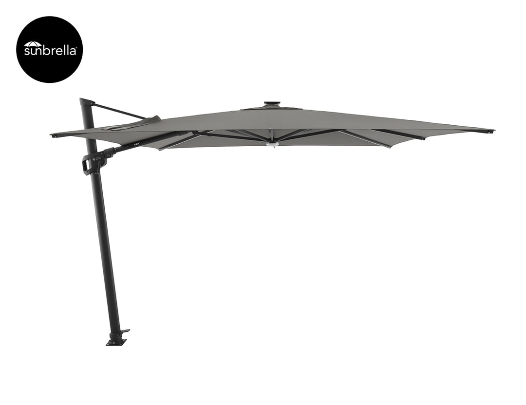 Agave 3m Square Cantilever Umbrella, Colour: Taupe,