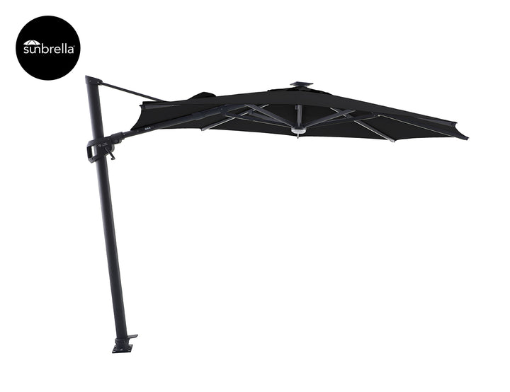 Agave 3m Round Cantilever Umbrella, Colour: Black,