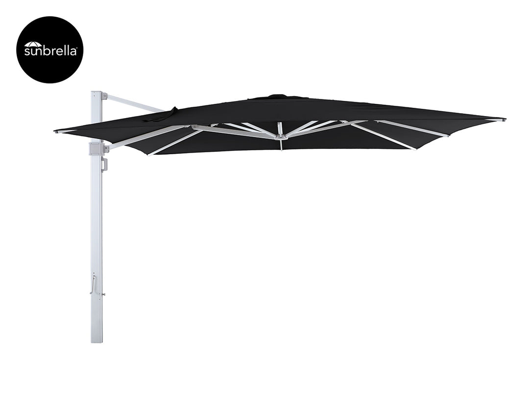 Agave 4m Square Cantilever Umbrella, Colour: Black,