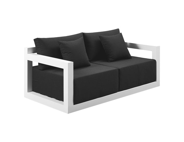 Ibis 2.0 Oversized Outdoor Loveseat, Colour: Grey Frame / Grey Fabric,