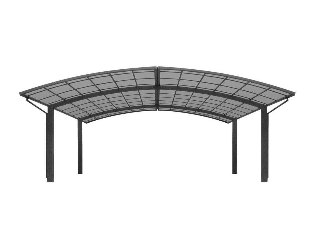 Two Car Double Carport-560x 550 x 316cm, Colour: Grey / Dark Grey,CS20657-661
