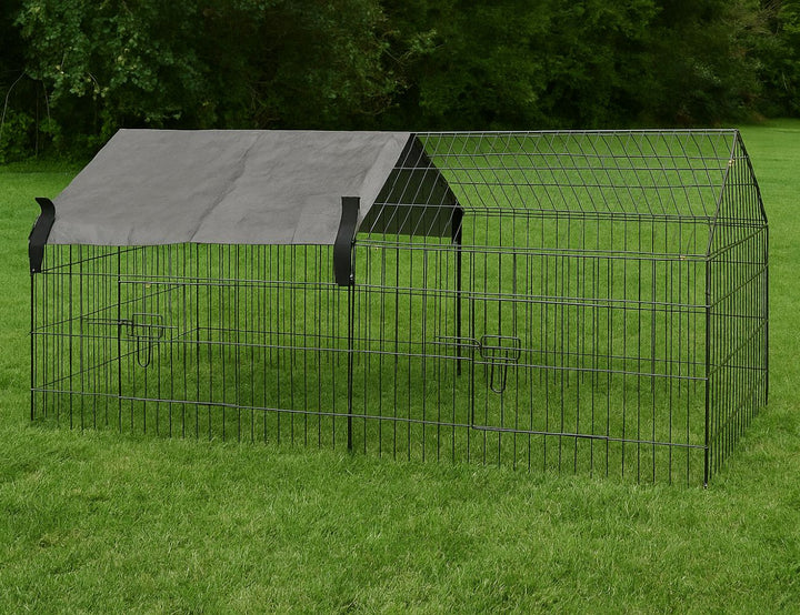 Chicken/rabbit Run Cage With Sun Cover - 185 X 75 X 75cm