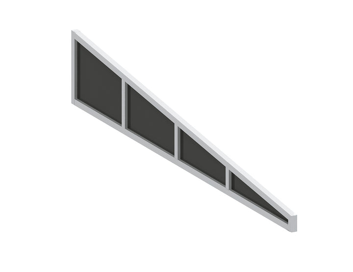 Coastal Patio Cover Quarter Window, Size: 3m, Colour: White