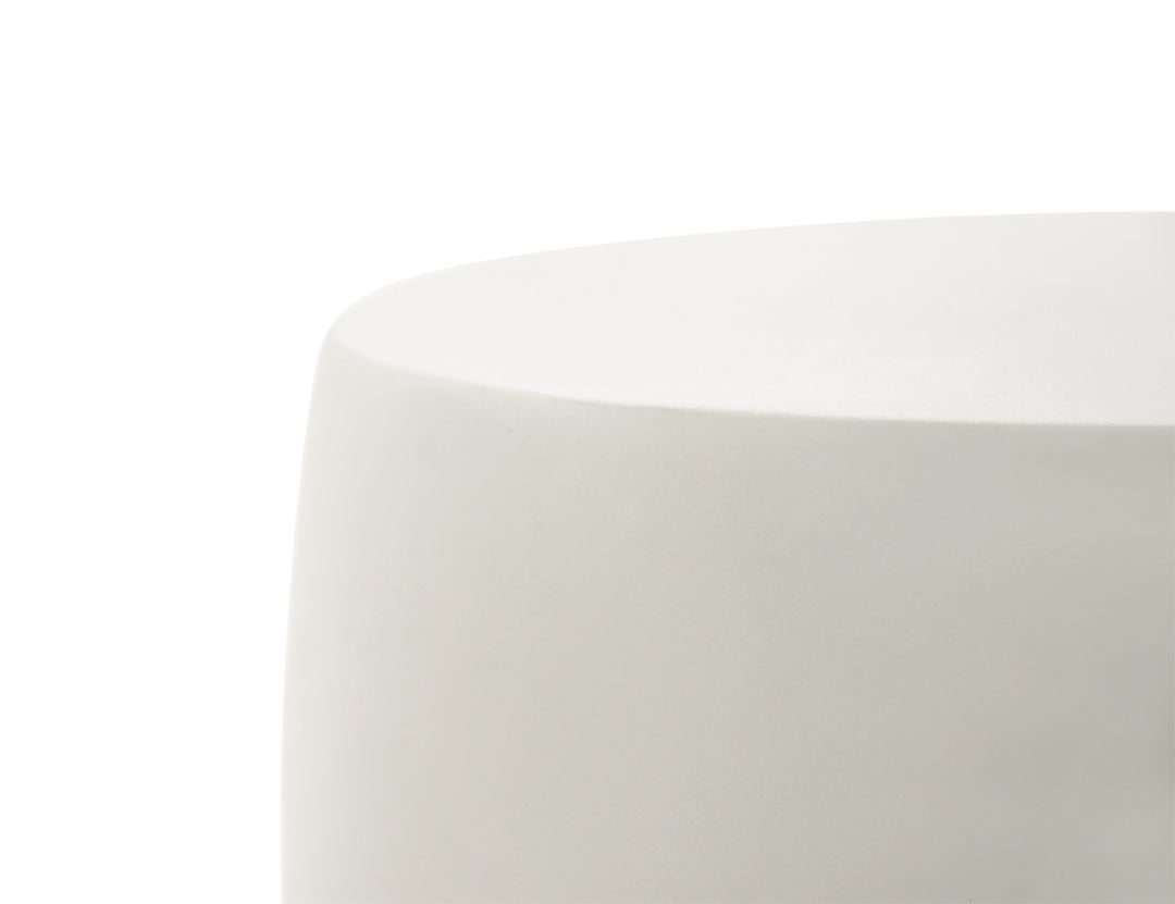 Ikaria Cobble Side Table, Colour: Cream White,