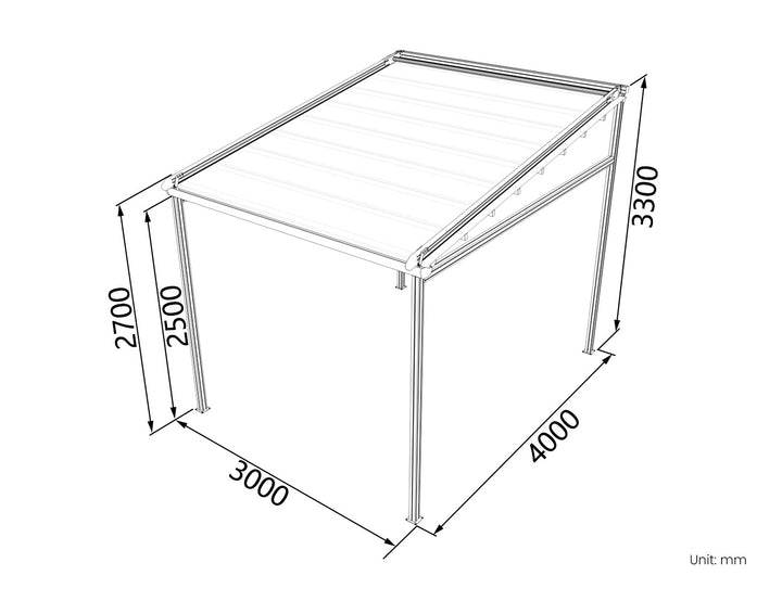 Dover Motorised PVC Pergola - Freestanding