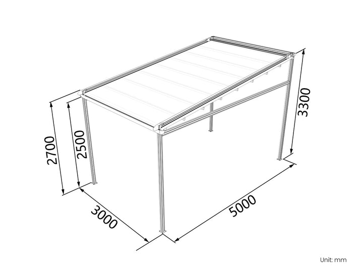 Dover Motorised PVC Pergola - Freestanding