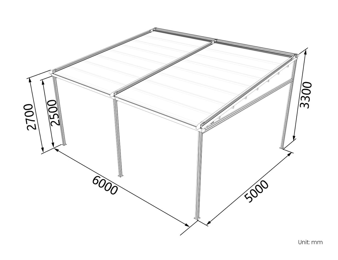Dover Motorised PVC Pergola - Freestanding