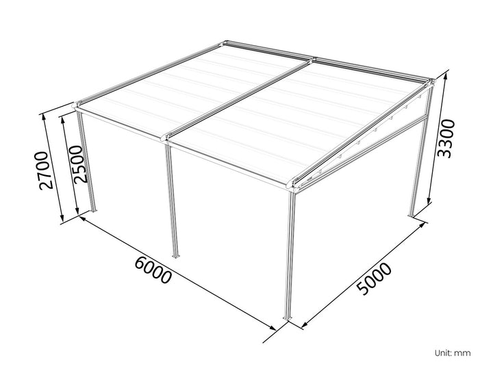 Dover Motorised PVC Pergola - Freestanding