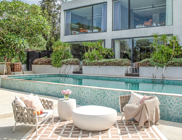 Ikaria Cobble Coffee Table, Colour: Cream White,