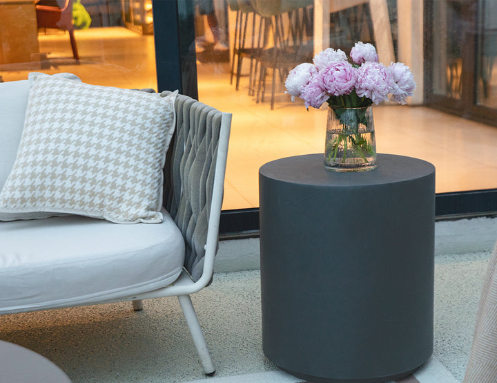 Rome Side Table Slate Black, Colour: Slate Black,