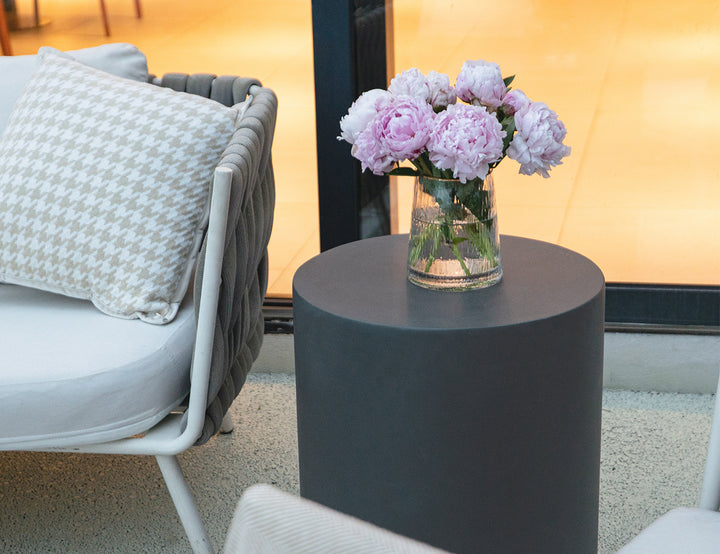 Rome Side Table Slate Black, Colour: Slate Black,