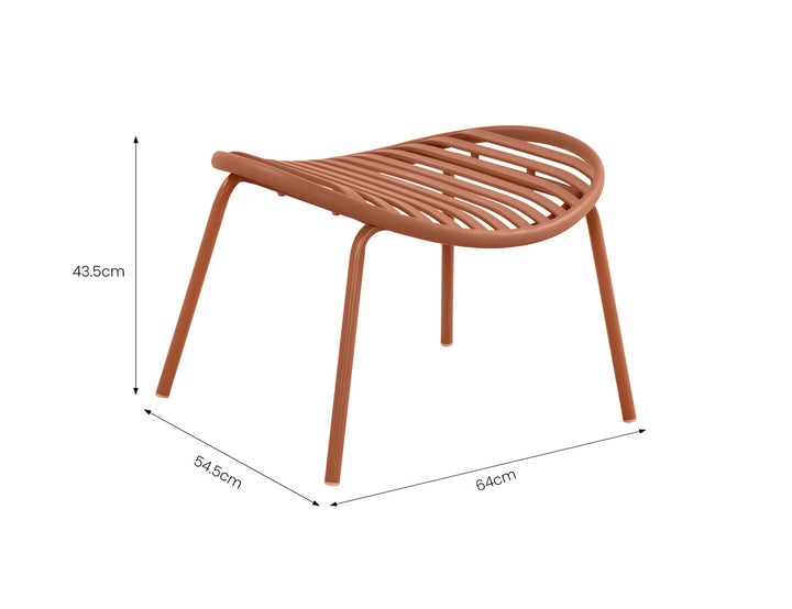 Ample Outdoor Plastic Relaxing Chair With Foot Rest