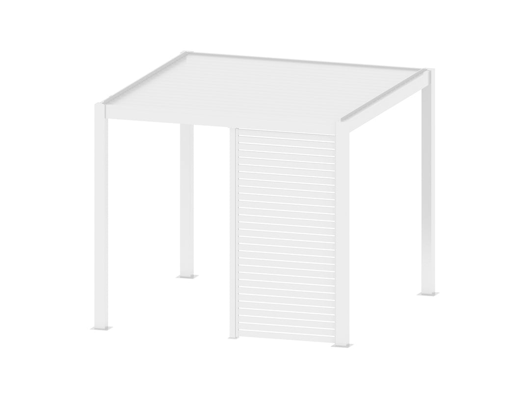 Waihi&Hahei Pergola Slatted Privacy Wall, Size: 1.366m, Colour: White