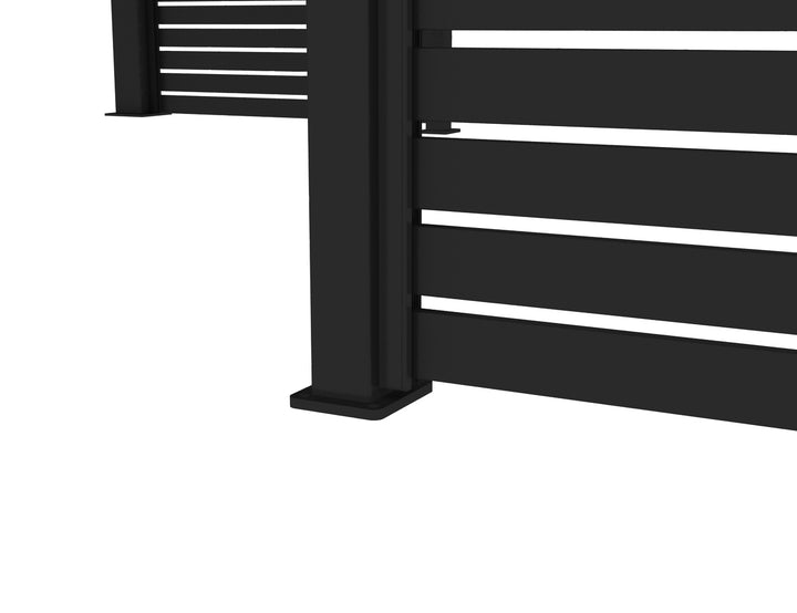 Baltic Wall Mounted Pergola Slatted Privacy Wall, Size: 0.849m, Colour: Black