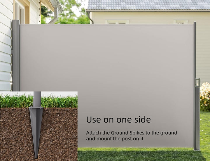 Ground Spike Base for Retractable Side Awning