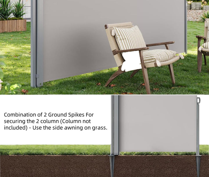 Ground Spike Base for Retractable Side Awning