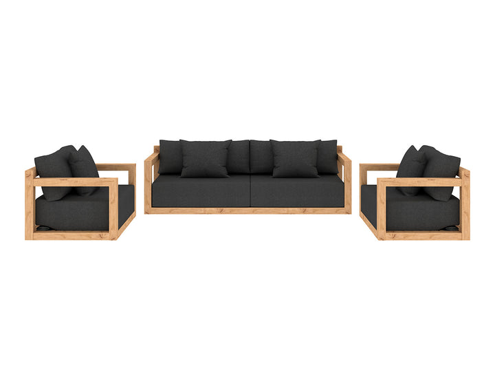 Ibis Outdoor Teak Sofa Sectional Set  - 5 Seat