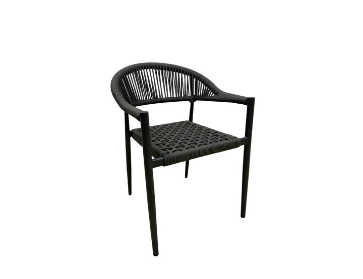 Magpie Aluminium And Rope Dining Chair