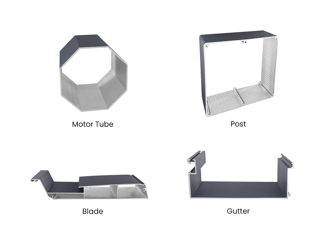 Mediterranean-SKY Motorised Freestanding Retractable Louvre Roof System