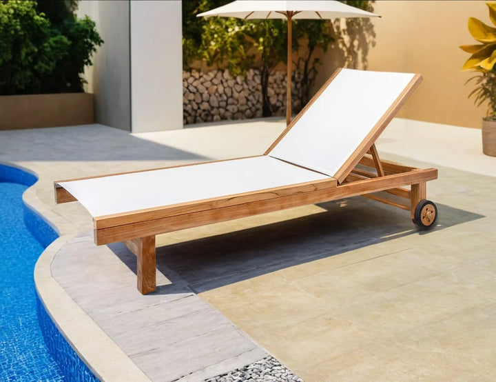 Minnie Sun Lounger colour:White