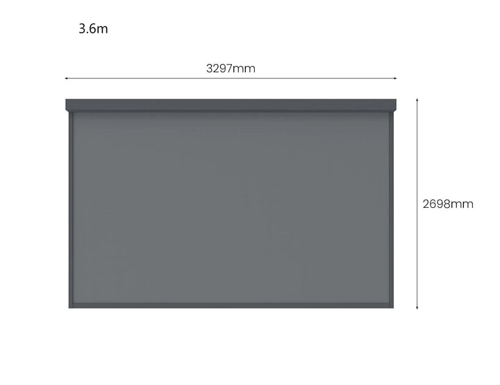 Caribbean Wall Mounted Pergola Retractable Shade Blind 2.0, Size: 2.5m, Colour: Black