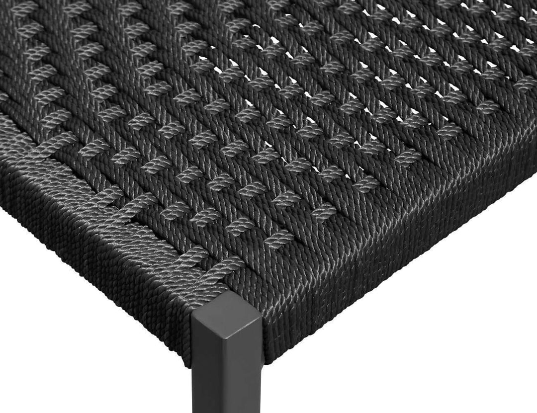 Passerine 2.0 Aluminium and Rope Outdoor Dining Chair, Colour: Dark Grey,