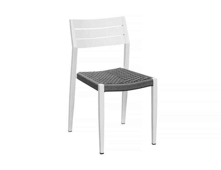 Passerine 2.0 Aluminium and Rope Outdoor Dining Chair, Colour: White,