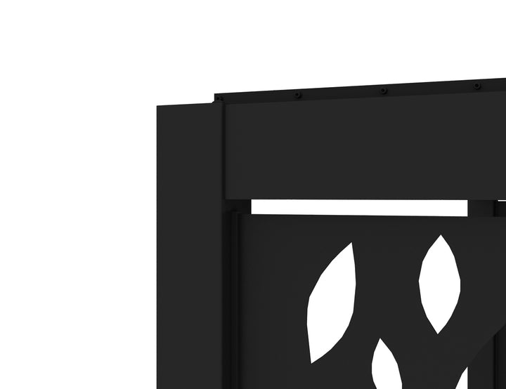Baltic Freestanding Pergola Patterned Privacy Panel, Size: 0.740m, Colour: Black