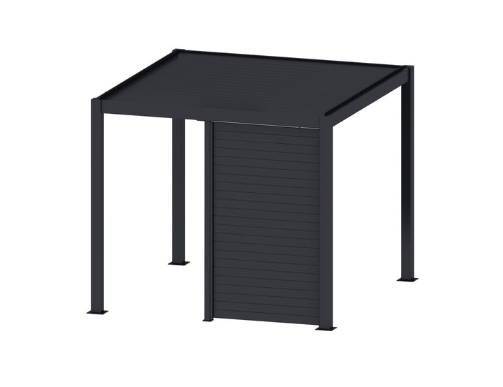 Waihi&Hahei Pergola Tongue and Groove Privacy Screen, Size: 1.366m, Colour: Charcoal
