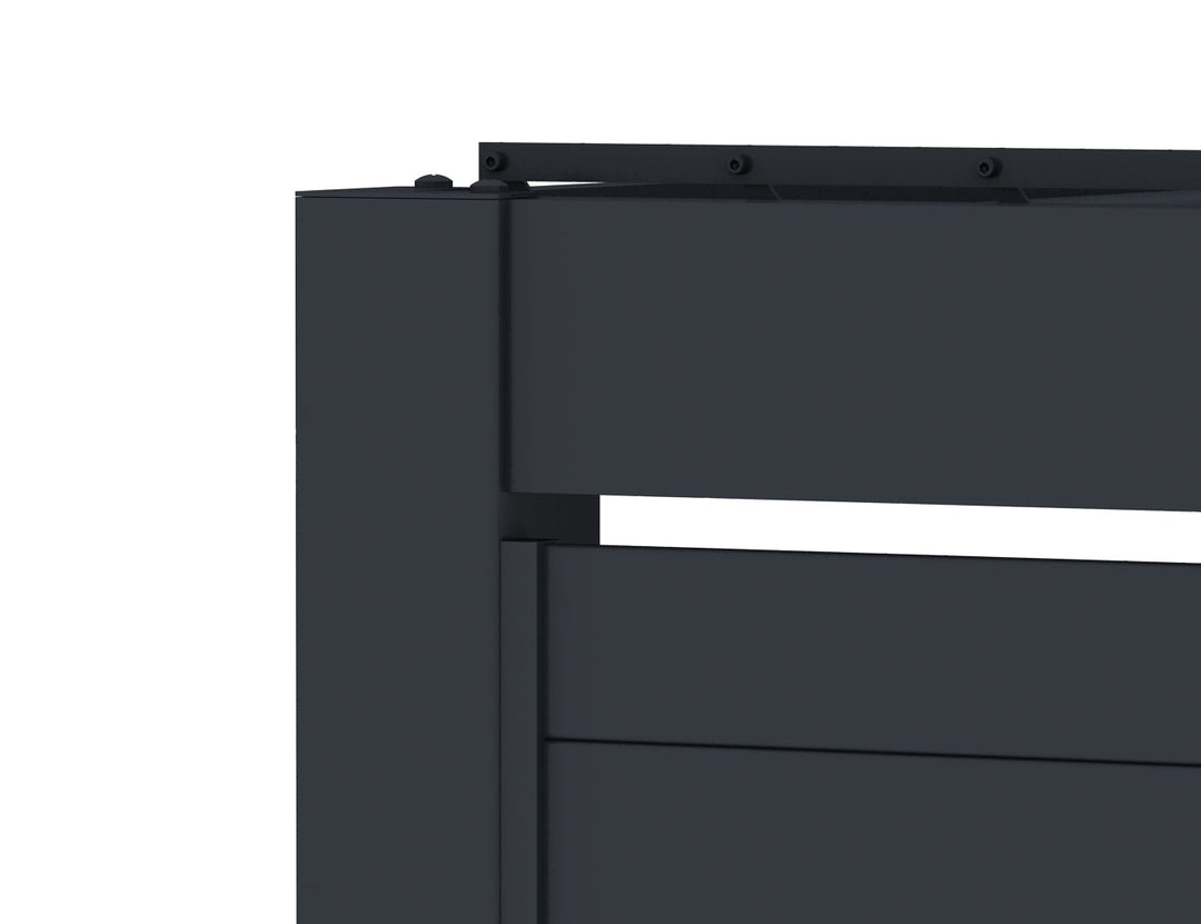 Waihi&Hahei Pergola Tongue and Groove Privacy Screen, Size: 1.366m, Colour: Black