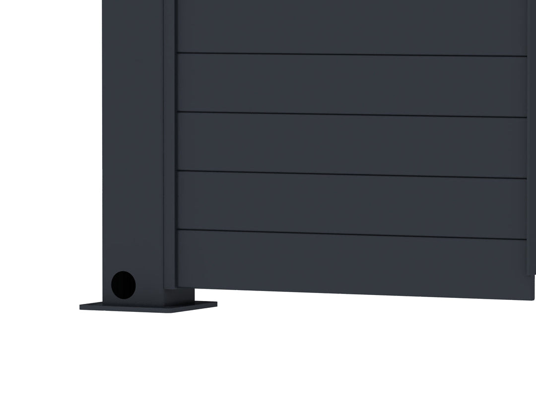 Waihi&Hahei Pergola Tongue and Groove Privacy Screen, Size: 1.366m, Colour: Black