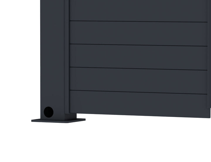 Waihi&Hahei Pergola Tongue and Groove Privacy Screen, Size: 1.366m, Colour: Black