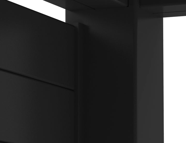 Tasman Wall Mounted Pergola Tongue and Groove Privacy Screen, Size: 1.28m, Colour: Black