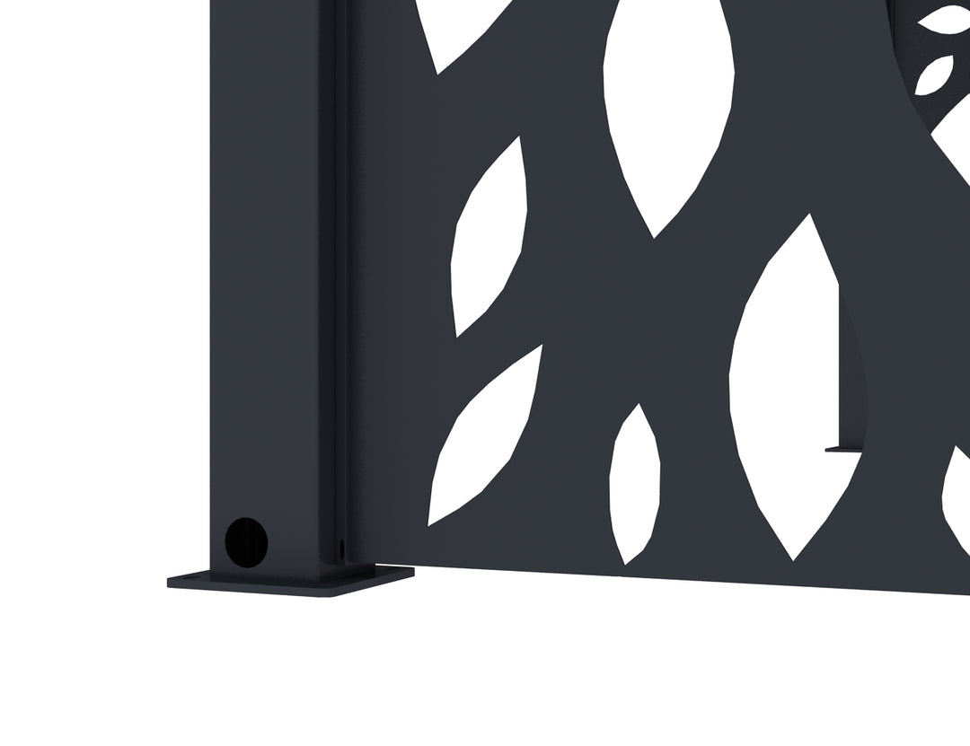 Waihi&Hahei Pergola Patterned Privacy Panel, Size: 0.812m, Colour: Charcoal